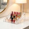 Desktop Makeup Palette Holder 5/7 Tier Acrylic Display Stand with Fences, Perfume Organizer, Clear Cosmetic Multifunctional Shelf for Home Office