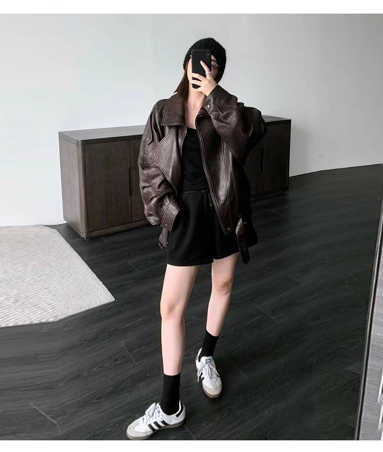 Men's Retro Heavy-Duty PU Leather Motorcycle Jacket, Autumn Style, Cool and Trendy Design