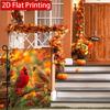 2D Flat - 2D Flat Autumn Cardinals Welcome Harvest Thanksgiving Garden Flag (1)- Outdoor Garden Flag Double-Sided Home Decoration Courtyard Decoration