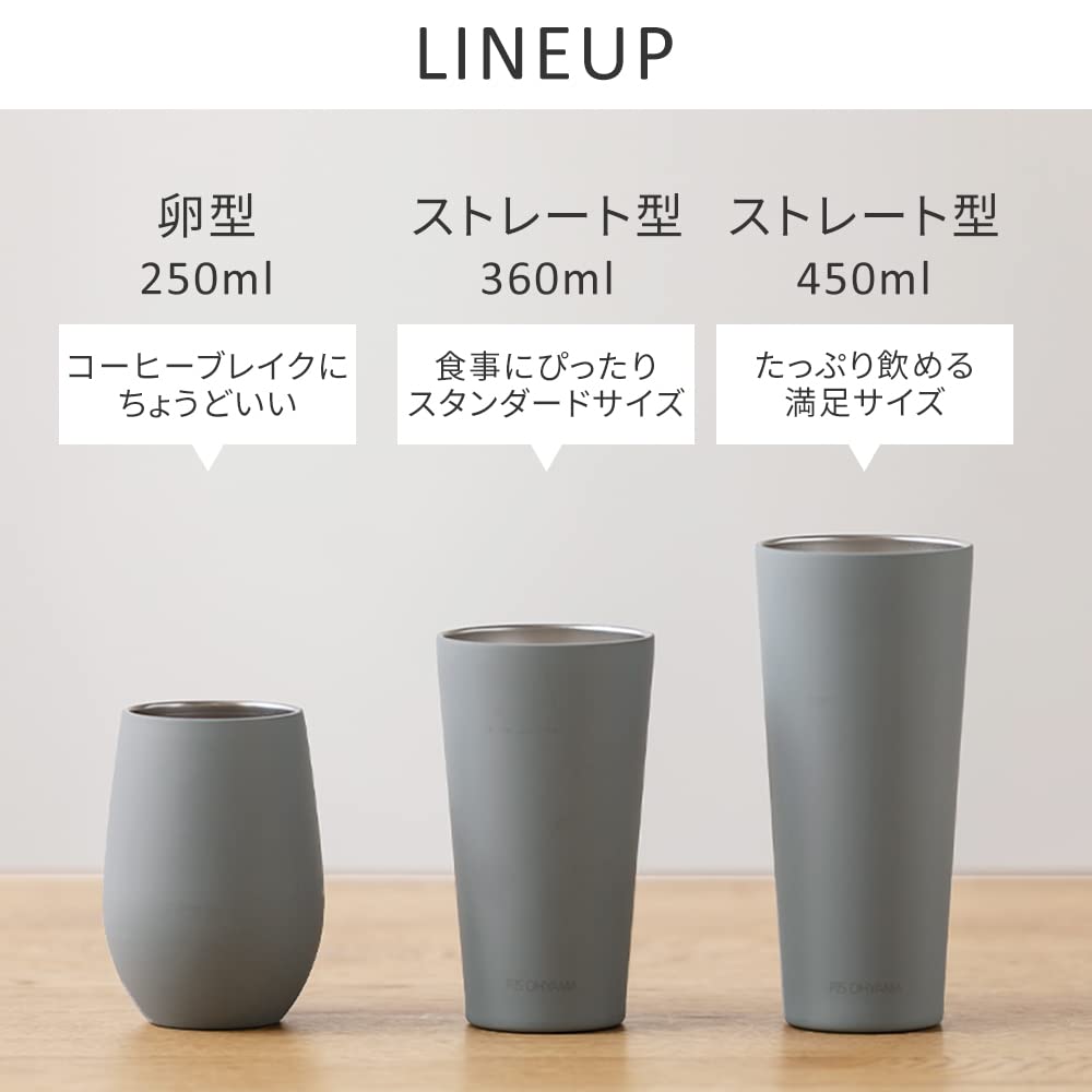 [Perfect Gift] Iris Ohyama Stainless Steel Tumbler, 250ml, Vacuum Insulated, Keeps Drinks At the Perfect Temperature, Gray, STE-250