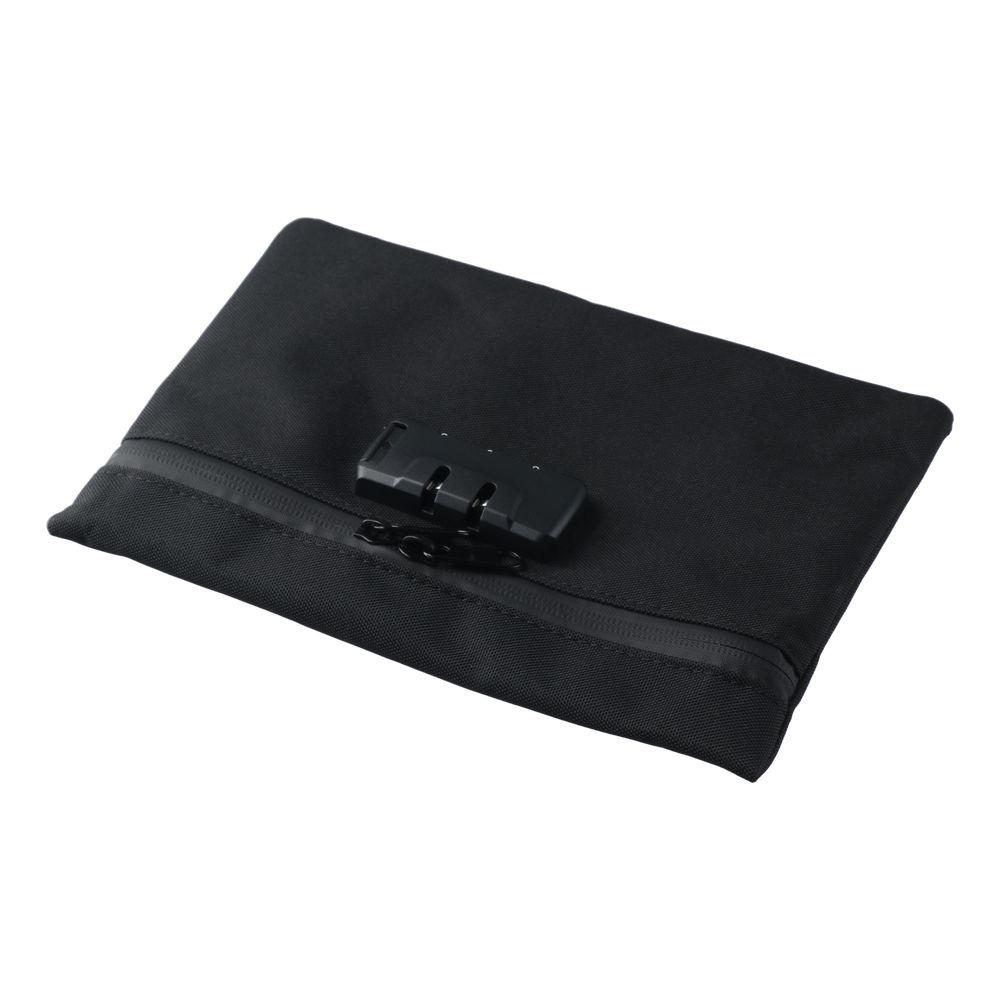Black Money Bag With Lock Portable Document Bag Durable Security Bag for Cash  Travel