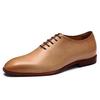 Herresko i ekte skinn av topp kvalitet, Oxford-sko for menn, vintage enkelt design, spiss tå for menn, bryllupssko, formelle sko, datingsko for gentleman