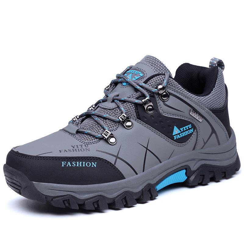 Outdoor Camping Hiking Shoes Men Waterproof Leather Sneakers Man Travel Casual Shoes Leisure Climbing Walking Shoes Mountain