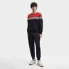 Fila Heritage Fleece Lined Classic Logo Comfortable Casual Versatile Cuffed Knit Sports Pants Men Bottoms Legendary-Blue F11M548608FNV