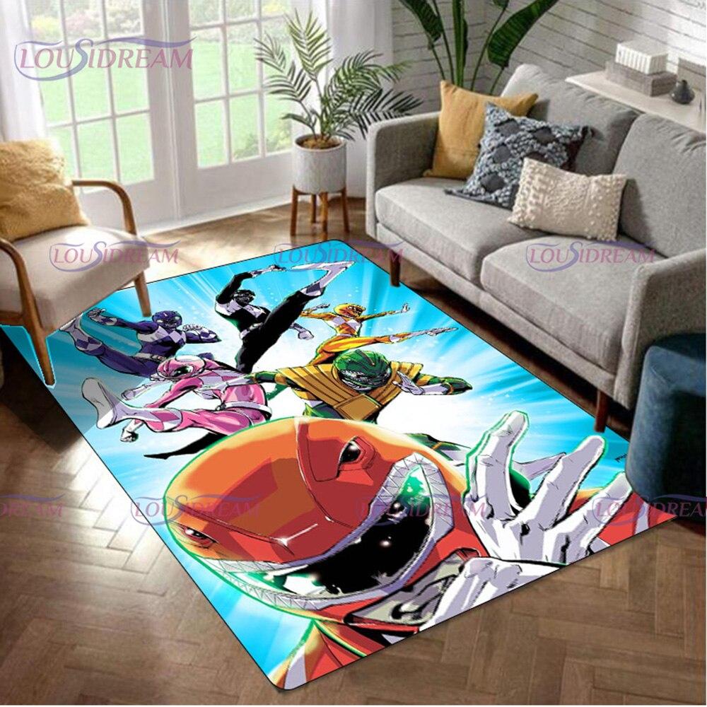 Area Dinosaur Power Popular Rangers Rug 3d Print Carpet Floor Mat Living Room Bedroom Decorate Large Area Carpet Kids Room Rug