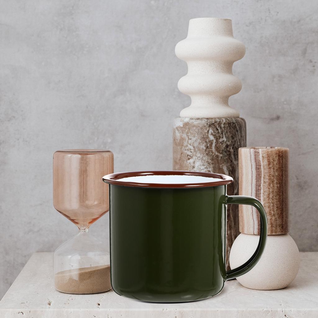 Mug Cup Enamel Coffee Camping Mugs Cups Tea Metal Drinking Vintage Iron Water Tin Travel Camp Campfire Hot Enamelware Tumbler