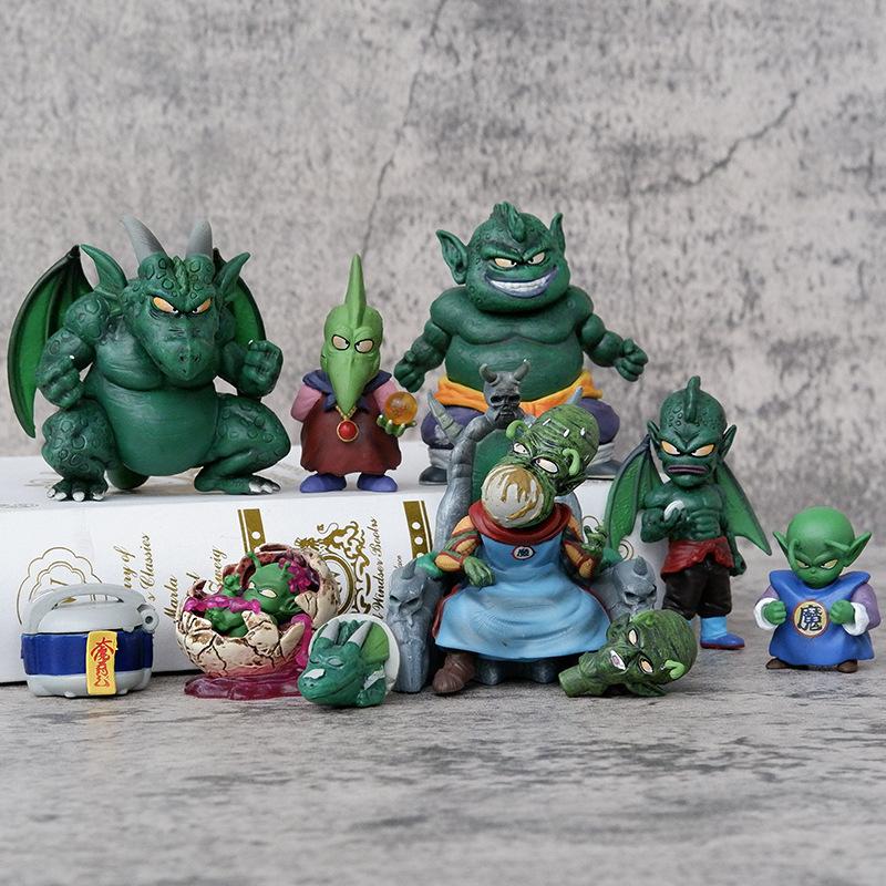 10 Stück Anime Dragon Ball Z Piccolo Familie Figur PVC Actionfiguren Budokai Goku Duell Sammlung Modell Puppe Spielzeug für Kinder