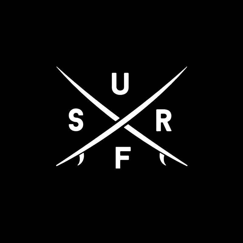 

Прохладный черный/белый стикер для серфинга, креативный виниловый автомобильный Стайлинг, аксессуары, наклейка на окно автомобиля, бампер 25cm x 20cm