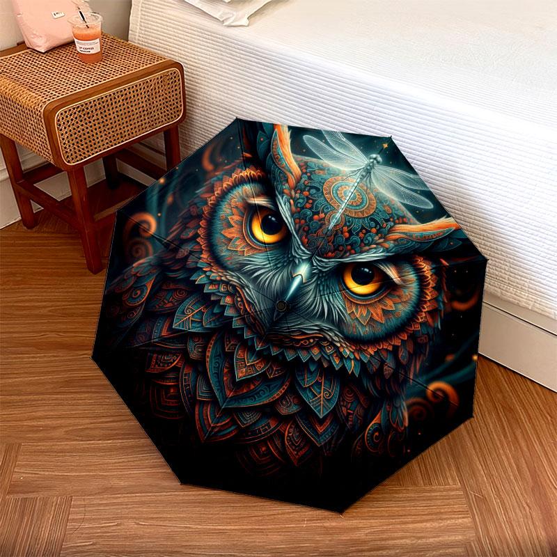 Mayan-styleanimals Pattern Pattern New Style Umbrella, 1 Piece Automatic Folding Umbrella, Portable Travel Umbrella, Outdoor Umbrella, Birthday Gift