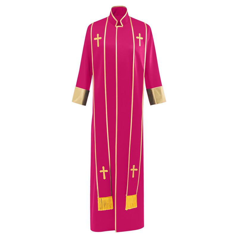 Mittelalterliches Priesterkostüm Set Mit Kreuzstickerei Für Halloween Cosplay Und Bühnenauftritte