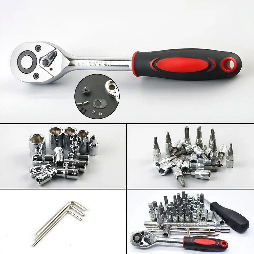 Wear-resistant Ratchet Wrench Combo Set Anti-slip Home Maintenance Tool Set  Garage