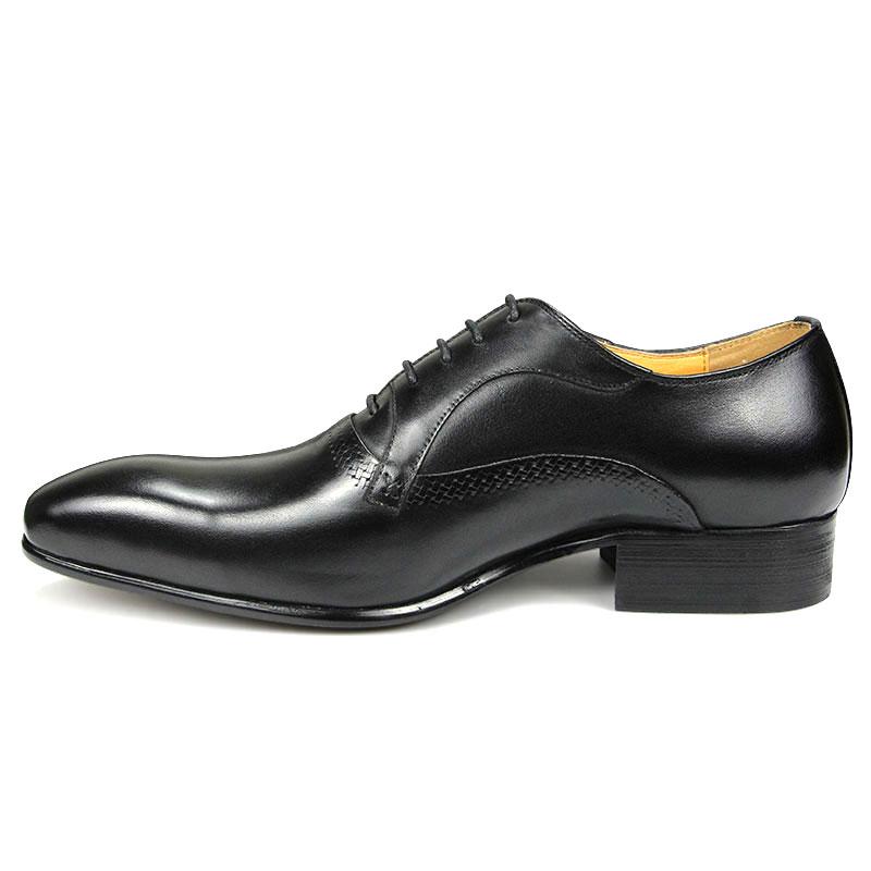 Fashion Genuine Leather Dress Men Shoes Exquisite Lace-up Designer Wedding Party Office Oxfords Pointed Toe Big Size Customized Handmade
