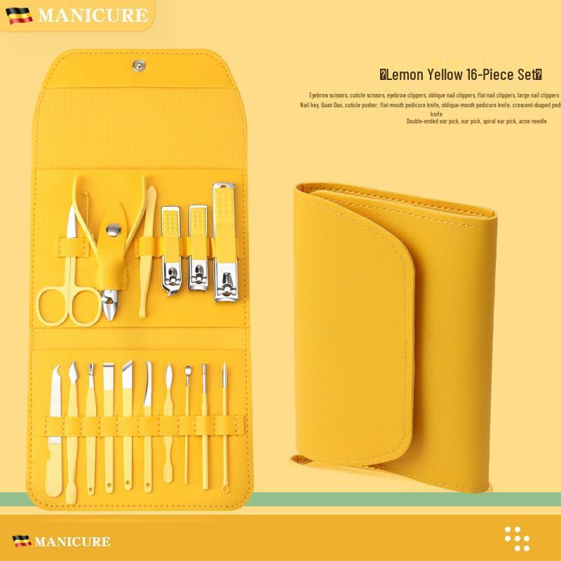 Stainless Steel Nail Care Set: Clippers, Cuticle Remover, Manicure & Pedicure Tools for Ingrown Nails