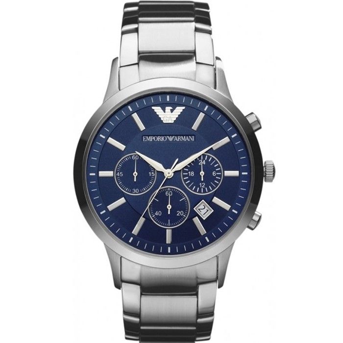 Montre - EMPORIO ARMANI - AR2448 - Cadran Bleu - Boîtier 41 Mm - Bracelet Acier