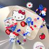 Hellokitty Keychain Kawaii Kt Red Blue White Classic Bag Pendant Cartoon  Style Girl Keychain Gift Kitty Tv Beaded Keychain