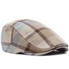 Men's Women Vintage Fashion Plaid Flat Cap Casual Ivy Newsboy Hat Breathable Lightweight Retro Beret For Spring Summer Unisex