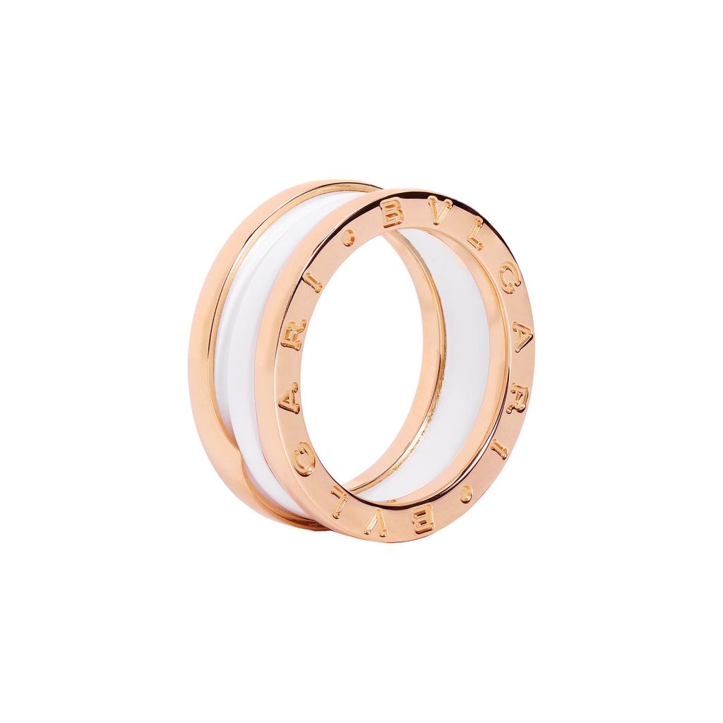 Bvlgari B.Zero1 Weißkeramik Doppelring Damenringe AN855964