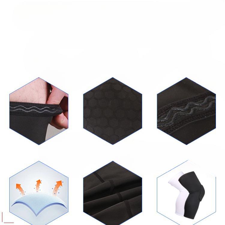 Single Basketball Honeycomb Kneepads and Leggings Anti-collision High Elastic Breathable Quick-drying Polyester Extended Lycra Protective Gear.