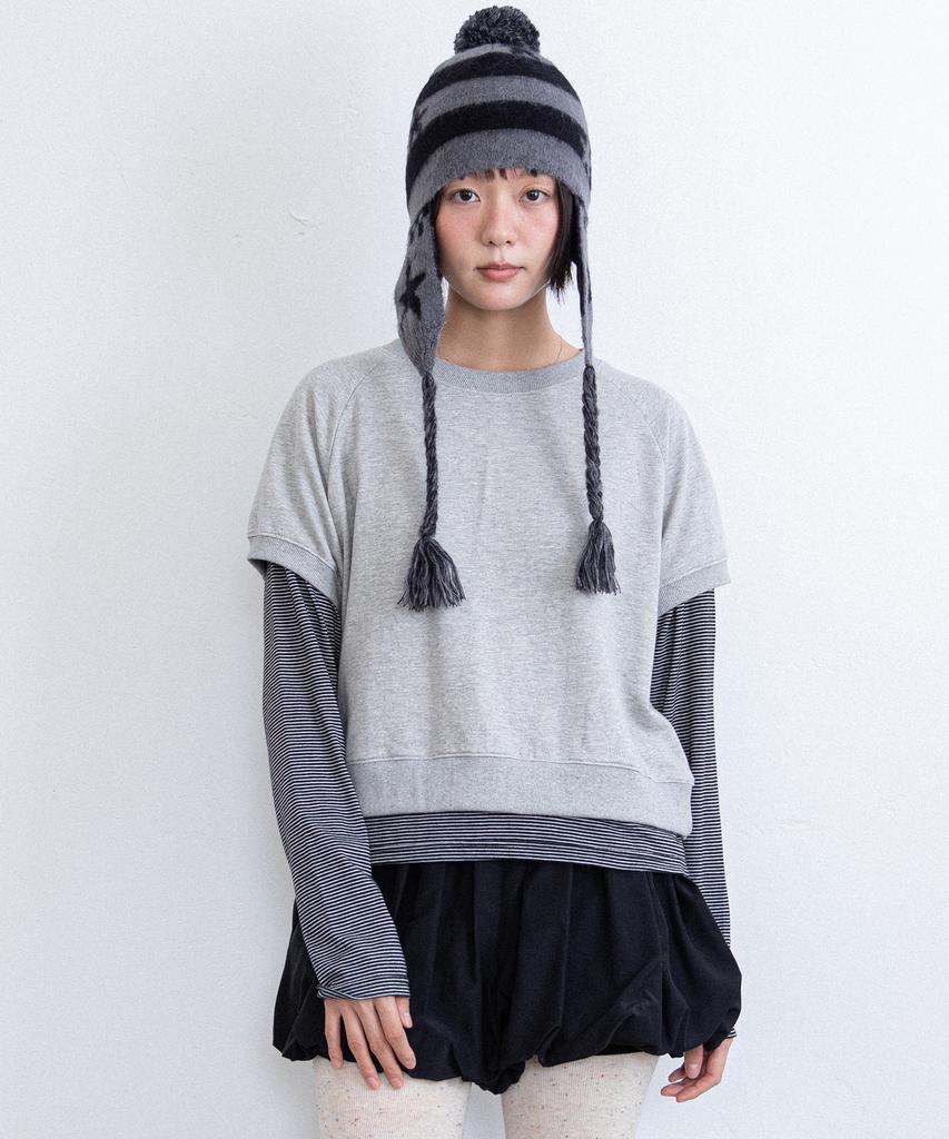 ISTKUNST Layerd Raglan St L/S Tee_Grey(Ik2Ffft553A)