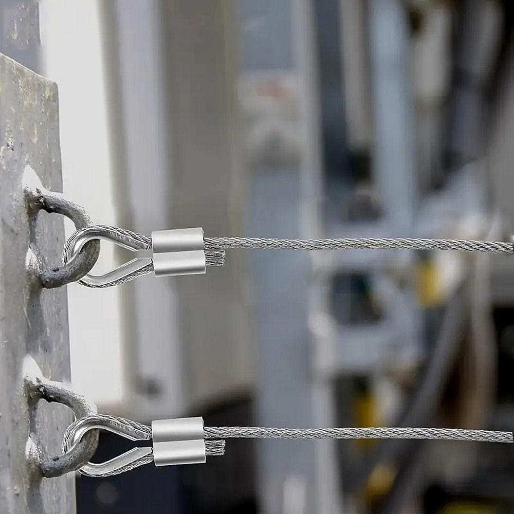 Double Hole Aluminum Sleeve Clamps Aluminum Material Cable Crimp Sleeve Cable Management