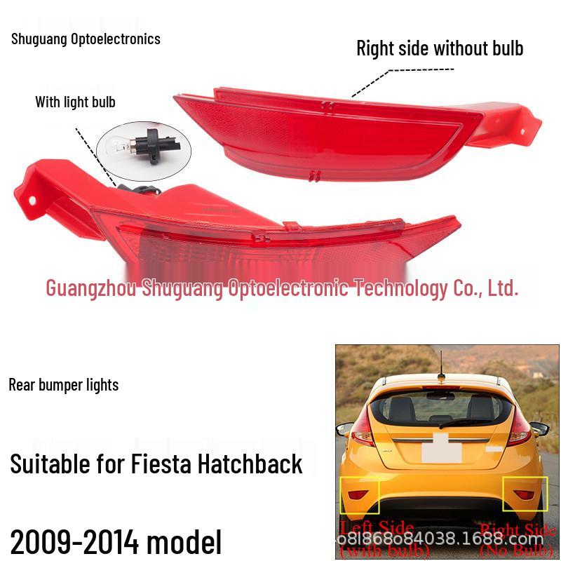 Rear Bumper Fog Light for 09-14 Ford Fiesta MK7 Hatchback