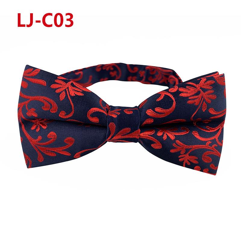 Fashion Blue Paisley Bowtie  Set for Men Wedding Business Party Luxury Pre-tied Men's Bow Tie Gifts