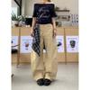 Retro Shirt-Style Layered Wide-Leg Jeans for Women – Loose, Hip-Hop, Versatile Design