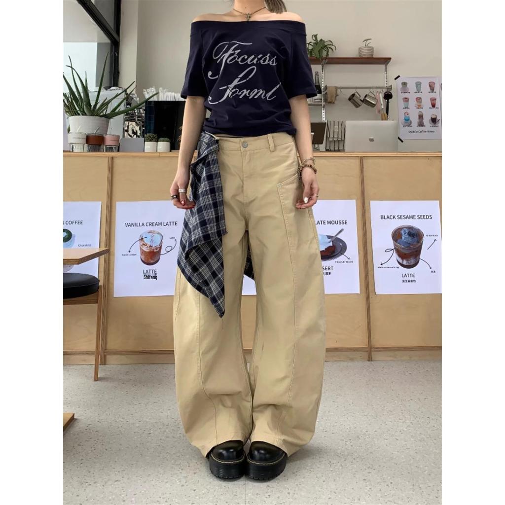 Retro Shirt-Style Layered Wide-Leg Jeans for Women – Loose, Hip-Hop, Versatile Design