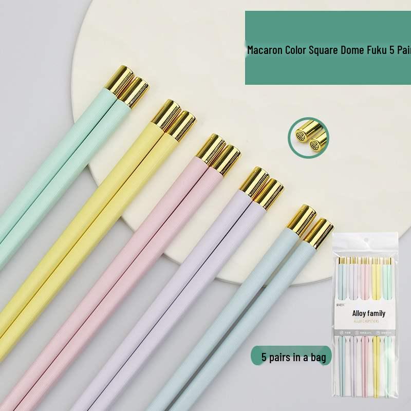 Five-Color Non-Slip, Mold-Resistant Kitchen Chopsticks