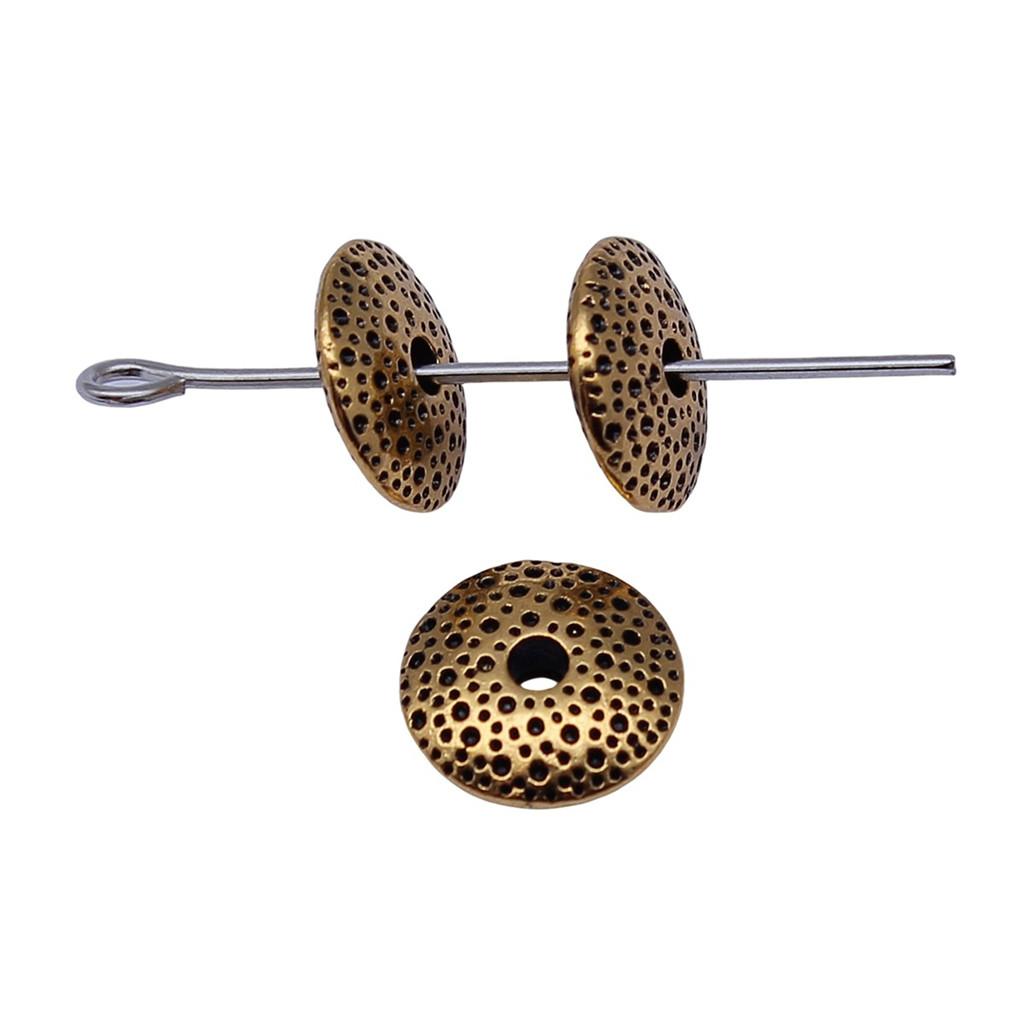 Multi Color Flower Edge Spacer Beads Metal Charms For Jewelry Making Accessories