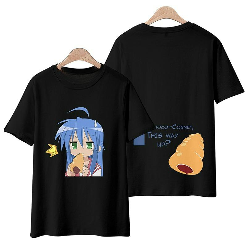 Anime Lucky Star Otaku Cosplay T-Shirt Cute Lzumi Konata Printed Cartoon T-Shirt Summer Men and Women Harajuku Casual Street Y2k