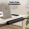 40cm Kabelmanagement unter dem Schreibtisch J-Kanal-Kabelkanal mit doppelseitigem Klebeband Kabel-Organizer-Schale für Schreibtisch Kein Bohren Kabelverstecker