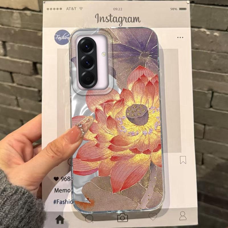 Bamboo Leaf Flower Girls Case For Samsung Galaxy A56 A16 A26 A36 A06 A55 A35 A25 A15 A12 A32 A54 S24 S25 S22 S23 FE Fundas Cover