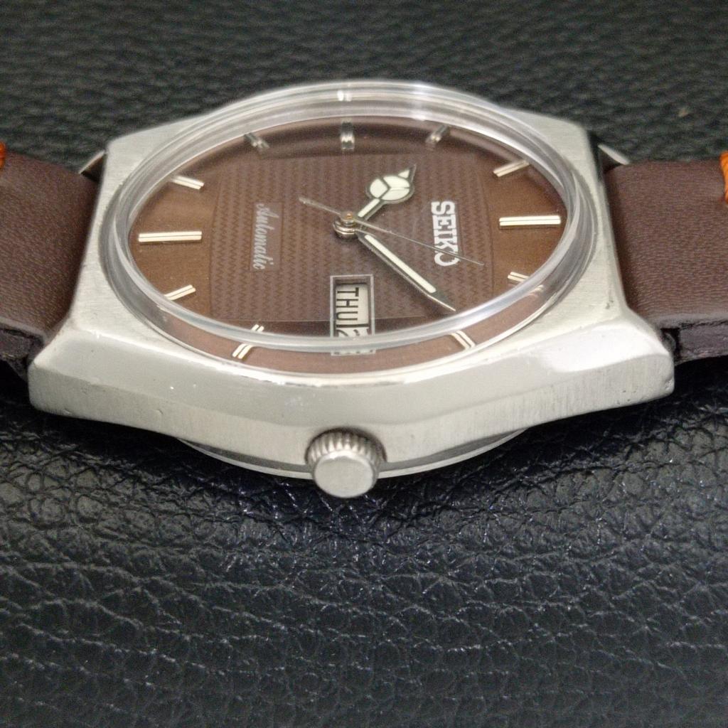 Seiko AUTOMATIC 6309A VINTAGE JAPONIA CEAS MASCULIN CADRAN CULOARE MARO a701447-5 R206b-a701447