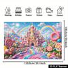 2D Plane Candy Castle Background Fabric - Double Rainbow Doughnut Theme - Wall Decoration - Multi-functional Celebration Items
