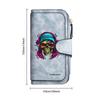 Colorful Skull Pattern Wallet Fashion Portable Multi Card Slot Zipper Purse