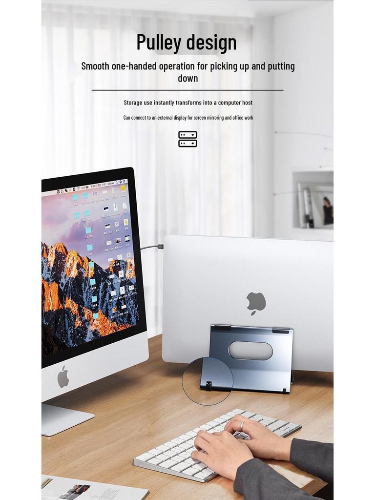 Paifan 2026 Alloy Desktop Stand for Laptops, Tablets, and Phones - Automatic Gravity Storage