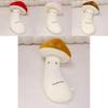 Cozy Mushroom Cartoon Pillow With Embroidered Flower Pattern For Sleep And Lounge Comfort