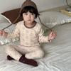 Children's 2025 Pure Cotton Autumn Pajama Set - Unisex Cartoon Print Warm Home Wear