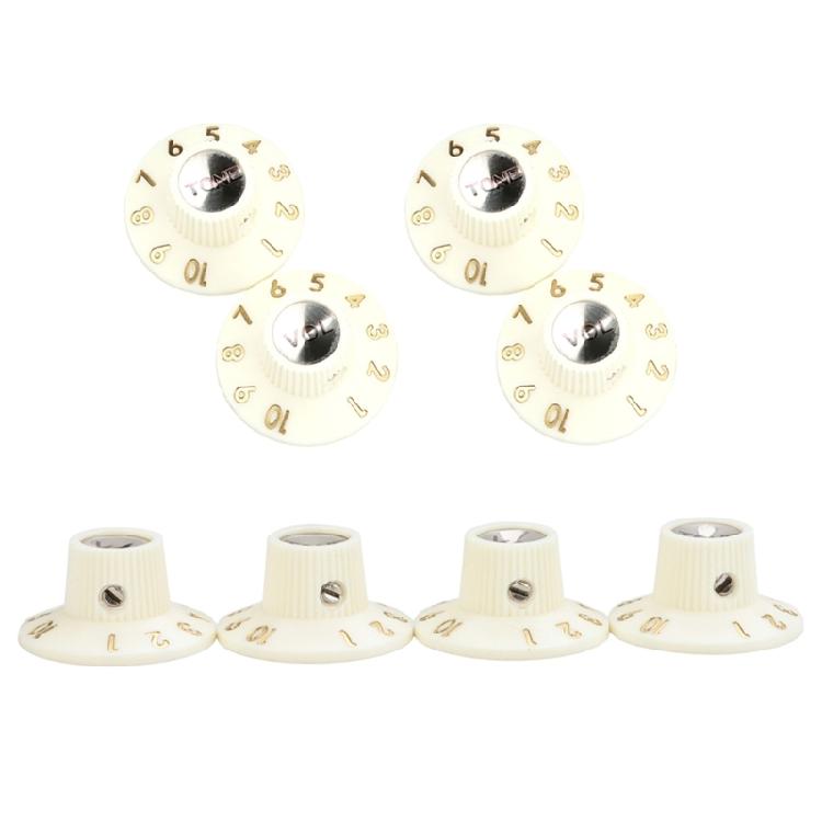 4Pcs Plastic Speed Volumes Tone Control Knob Electric Guitar Volumes Tone Knob Potentiometer Caps Guitar Accessories