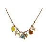 Braided Cord Shell Necklace Coastal Neckchain With Ceramic Ocean Details for Beach Vacation, Resort Wear and Casual Use