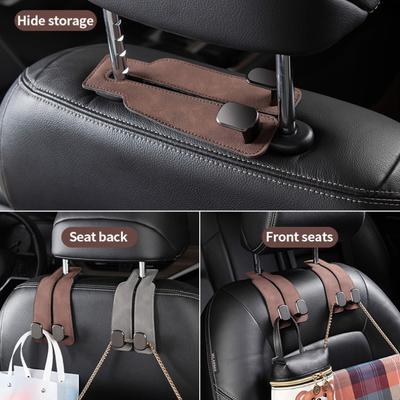 Universal Car Hook Headrest Hanger Clip Double Hooks Holder Storage 2 In 1 For Car Rear Seat Back Hooks Car Interior Accessories