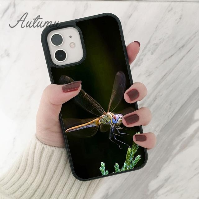 Dragonfly Animal Phone Case for iPhone 17 Air 15 16 16e 11 12 13 14 Pro Max Plus Cover coque Fundas Shell