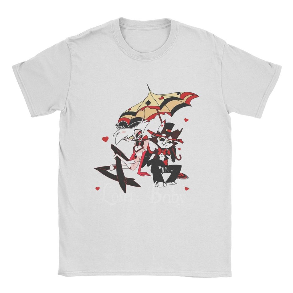 Men's Hazbins Hoteled Husk Loser T Shirts Cotton Clothing Leisure Short Sleeve Round Neck Tees Original T-Shirts