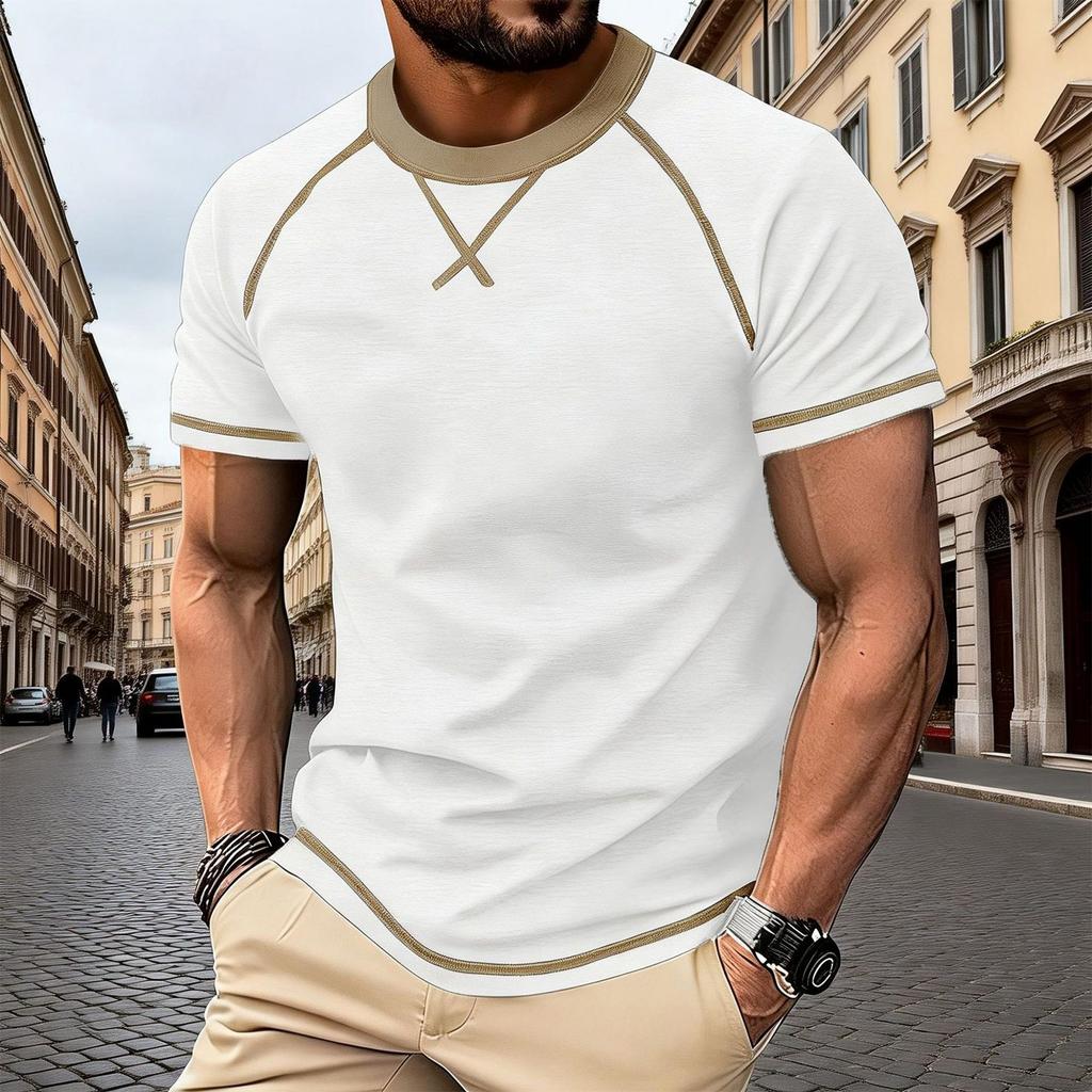 Men's Slim-fit Short-sleeved T-shirt - Men's Clothing Top