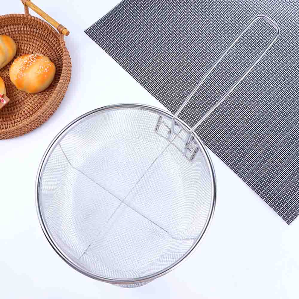 French Fries with Handle Stainless Steel Mesh Net Food Colander Fry Basket Filter Cooking Tools
