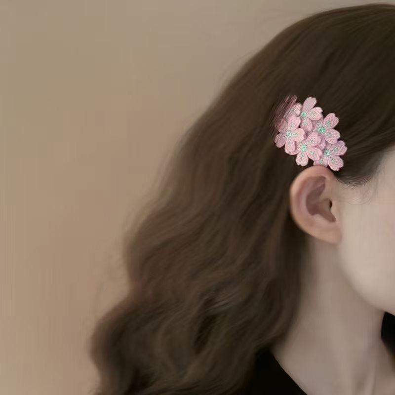 Fabric Irregular Flower Hairpin Fashion Sweet Early Spring Accessories BB Clip Small Fresh Bangs Side Clip Hair Accessories Women