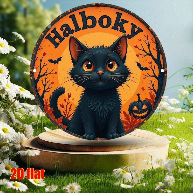 2D Flat Hanging Decorative Metal Sign Hand Painted Art