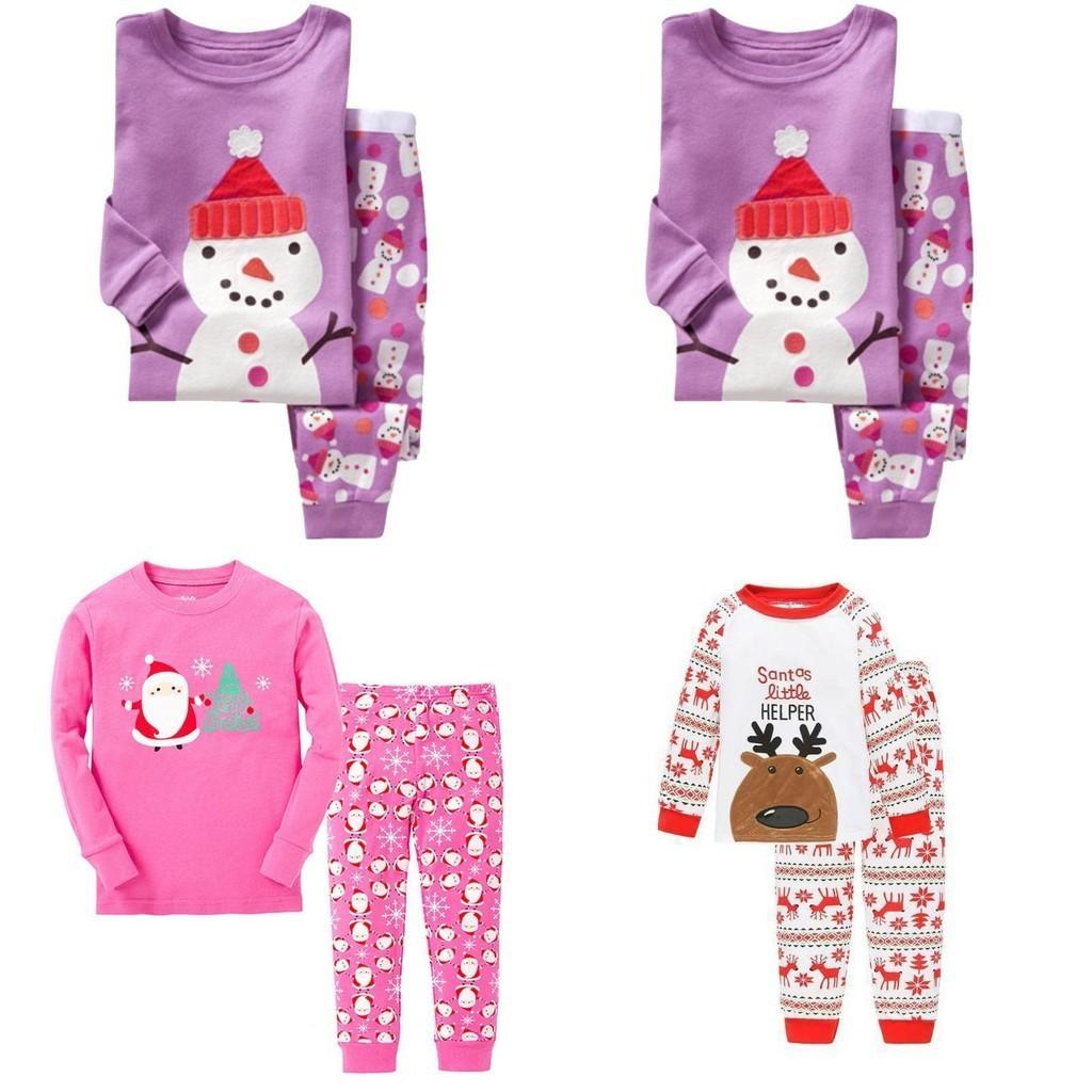 New Cotton Blend Christmas Outfit Set For Kids Cozy Soft Comfortable Sleepwear