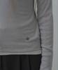 Mosyupamosyu Ribbed Henley Neck T-Shirt [Light Gray]